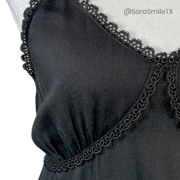 FOR LOVE AND LEMONS Black Boho Double High Slit Low Back Maxi Summer Dress - Picture 13 of 15